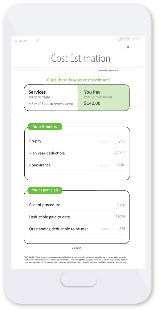 How to show co-pay and deductible in provider directory