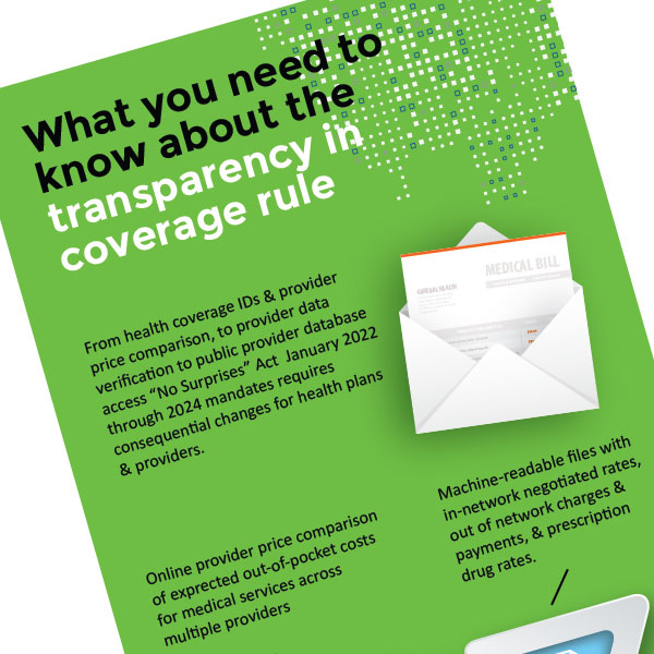 Transparency in Coverage, no surprises act, ebook
