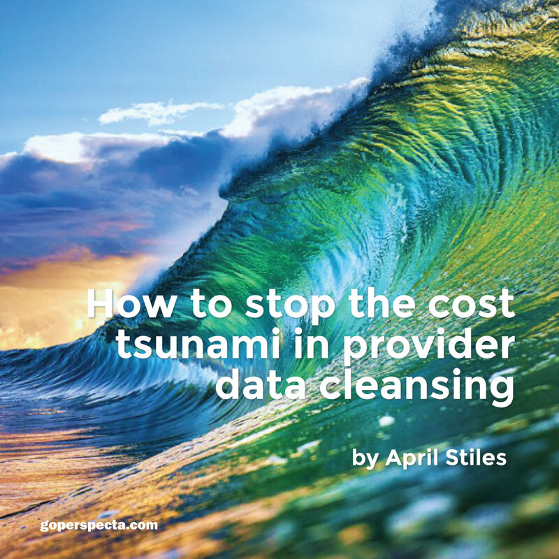 ​How to stop the cost tsunami in provider data cleansing